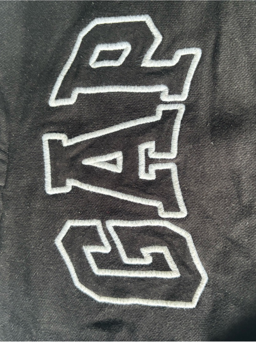 GAP Black Sweatshirt with White Tag Detail - Picture 2 of 5